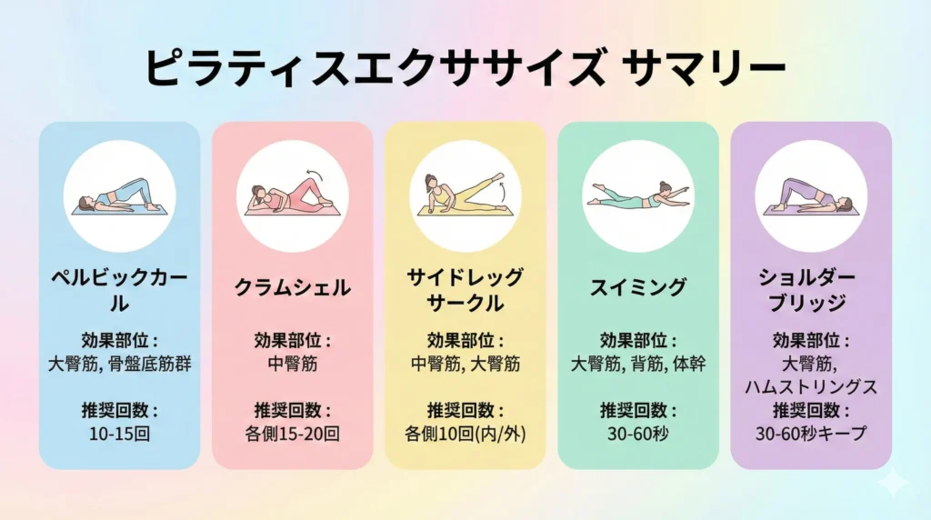 【初心者向け】自宅でできるヒップアップピラティス5選