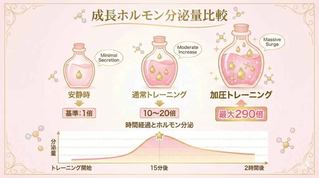 成長ホルモン分泌の劇的増加