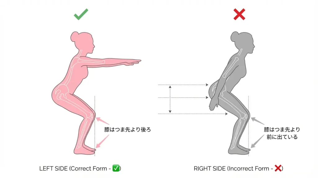 ヨガ椅子のポーズ比較図