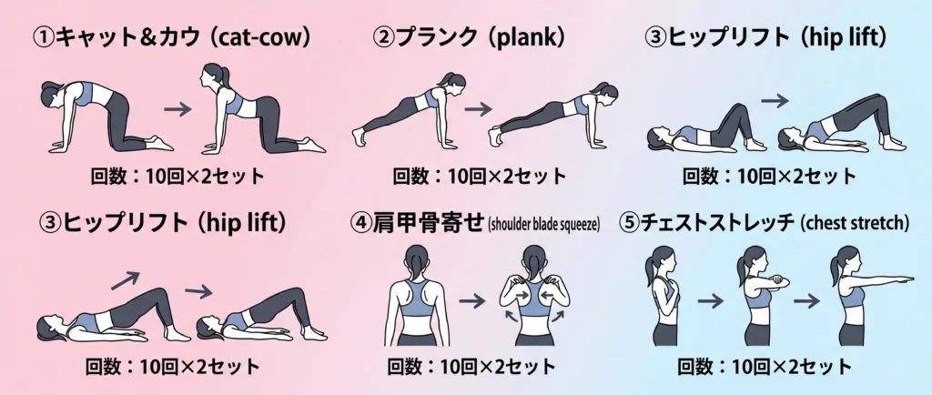 姿勢改善エクササイズ5選