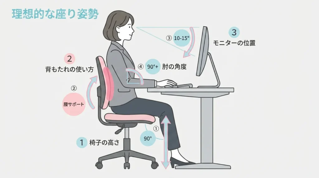デスクワーク姿勢ガイド