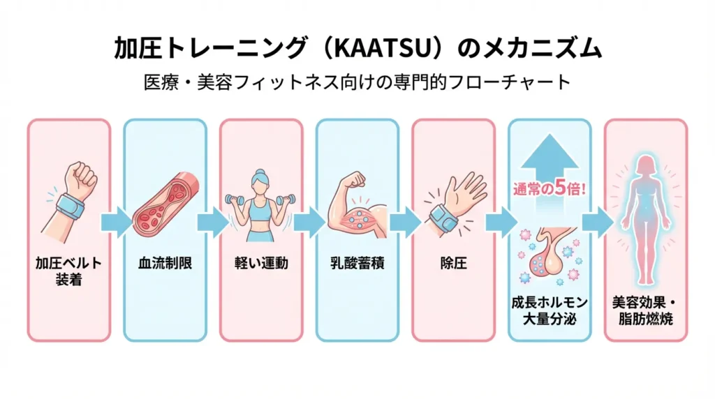 加圧トレーニングメカニズムフローチャート