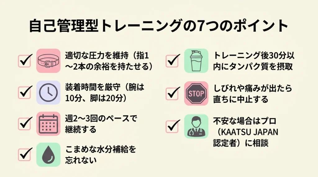 加圧トレーニング 自分でやる時の7つのポイント