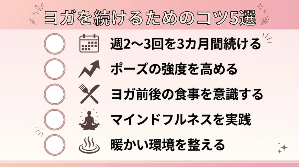 ヨガ効果最大化の5つのポイント